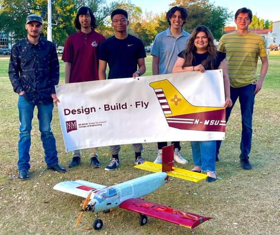 Team photo with drone