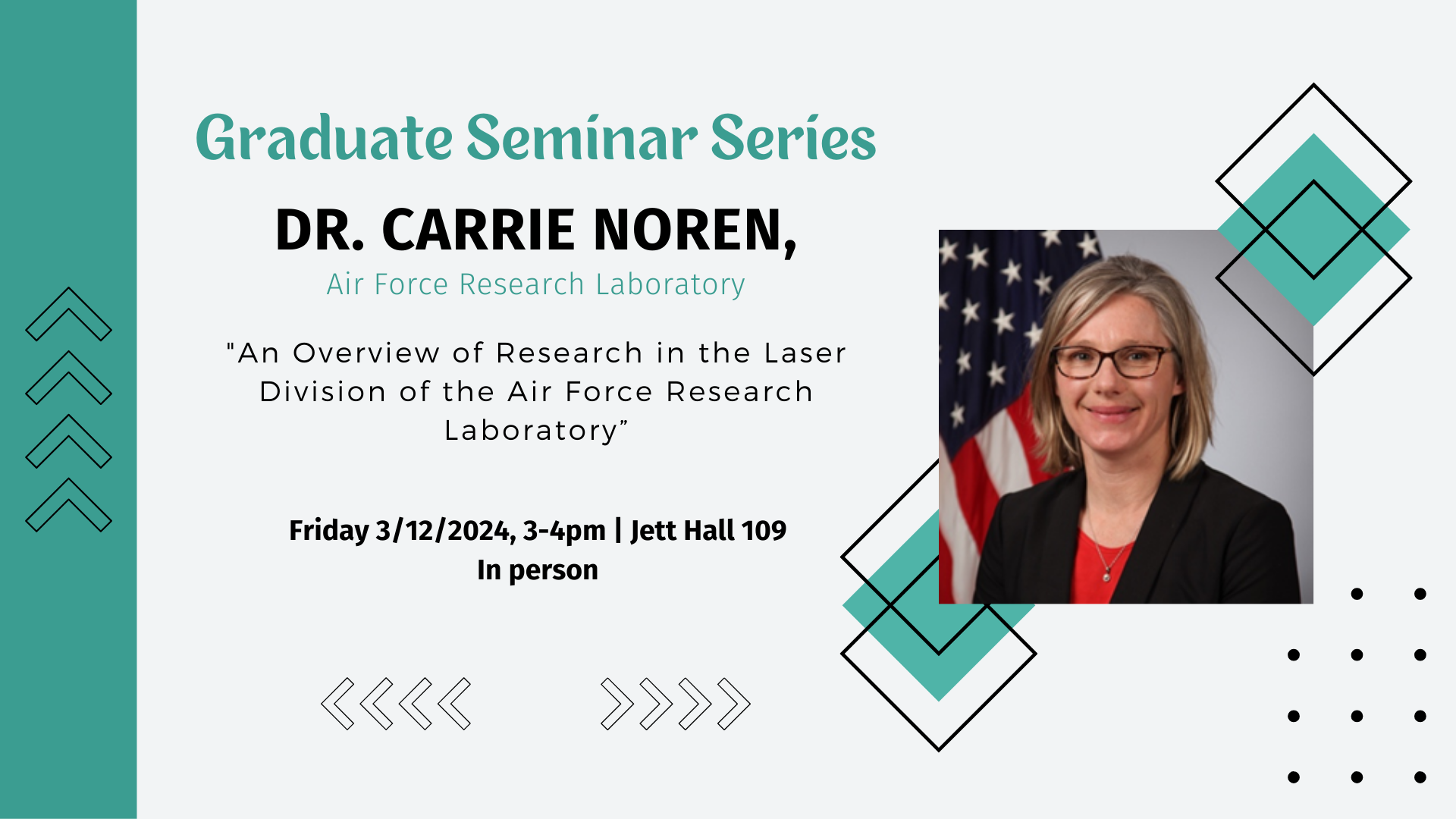 decorative image announcement of Dr. Carrie Noren