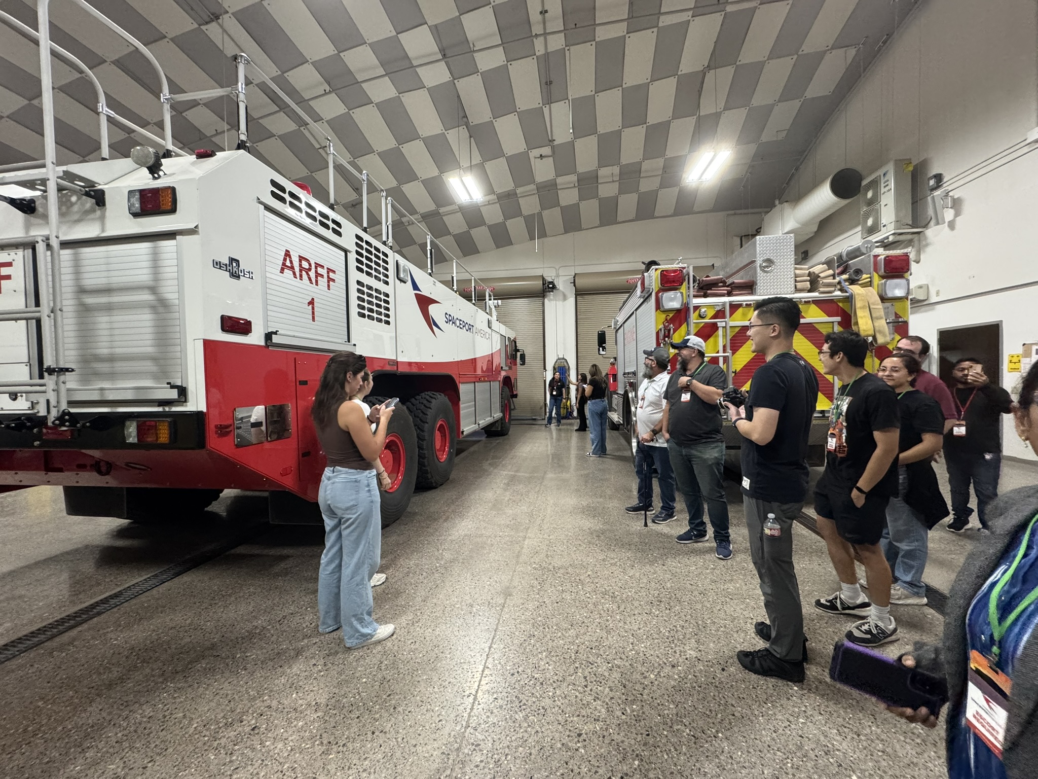 photo of fire truck hanger