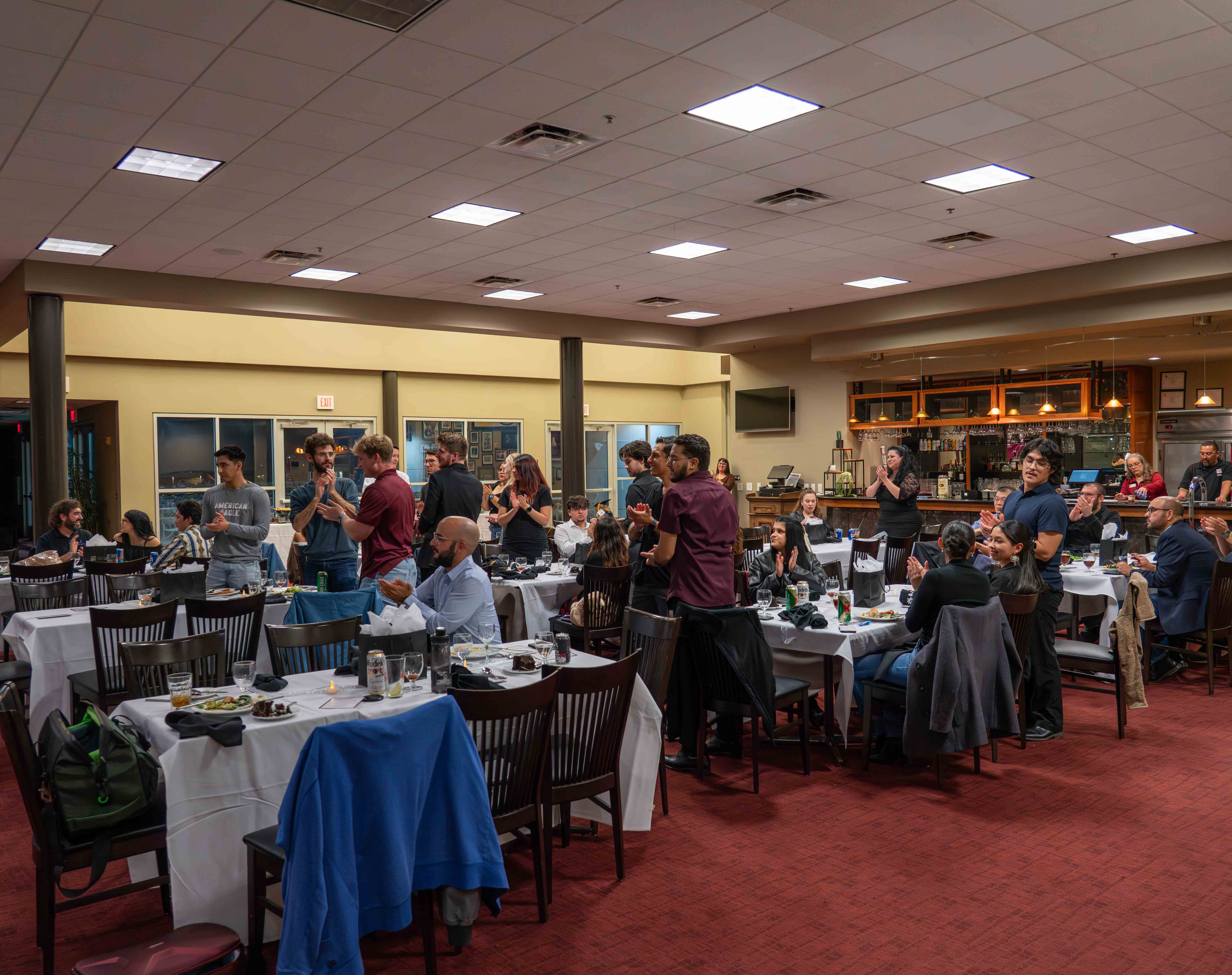 students celebrating