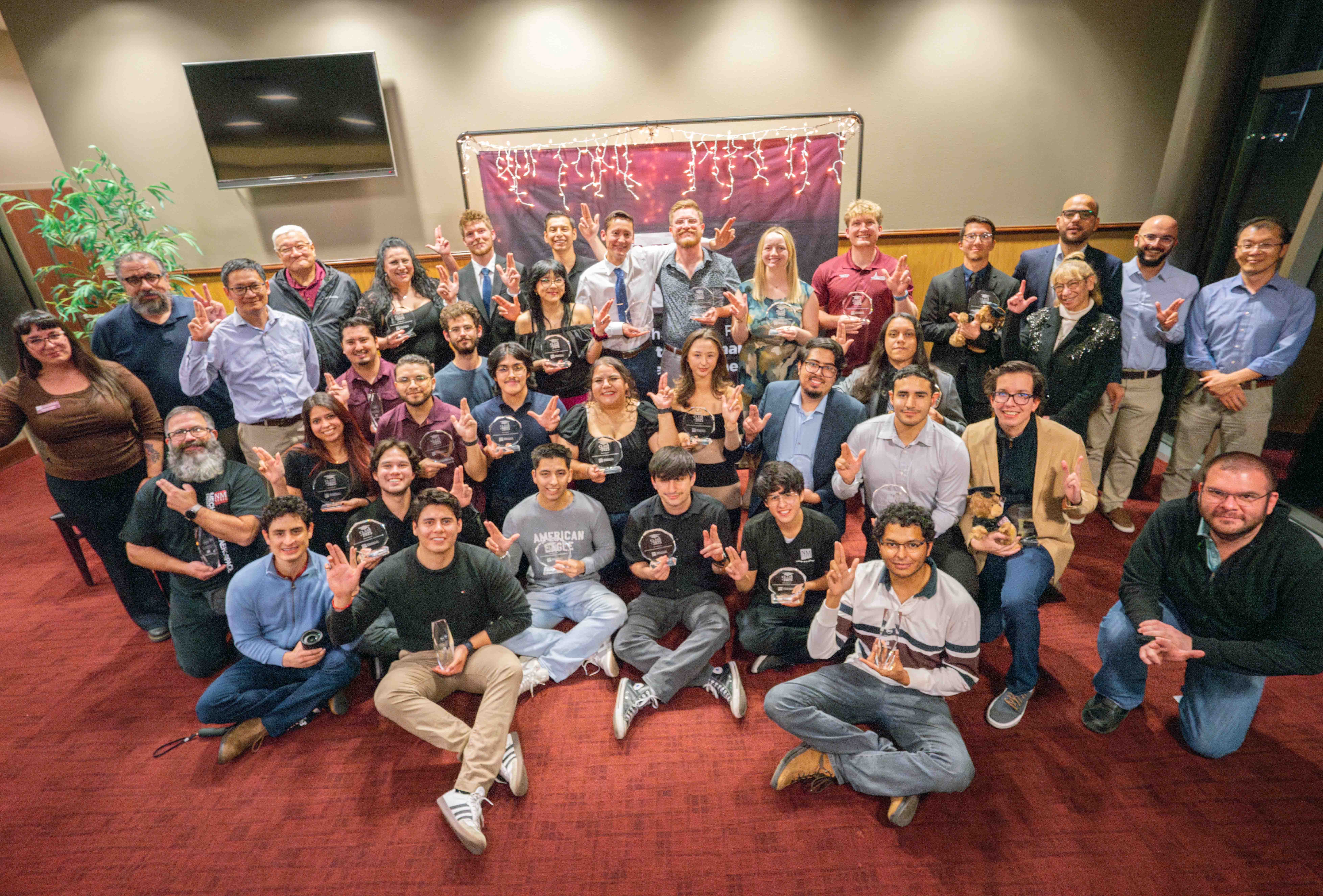 group photo of students, faculty and staff